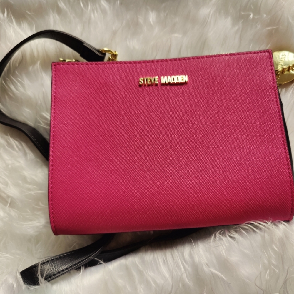 Steve Madden Pink and Black Wallet Crossbody